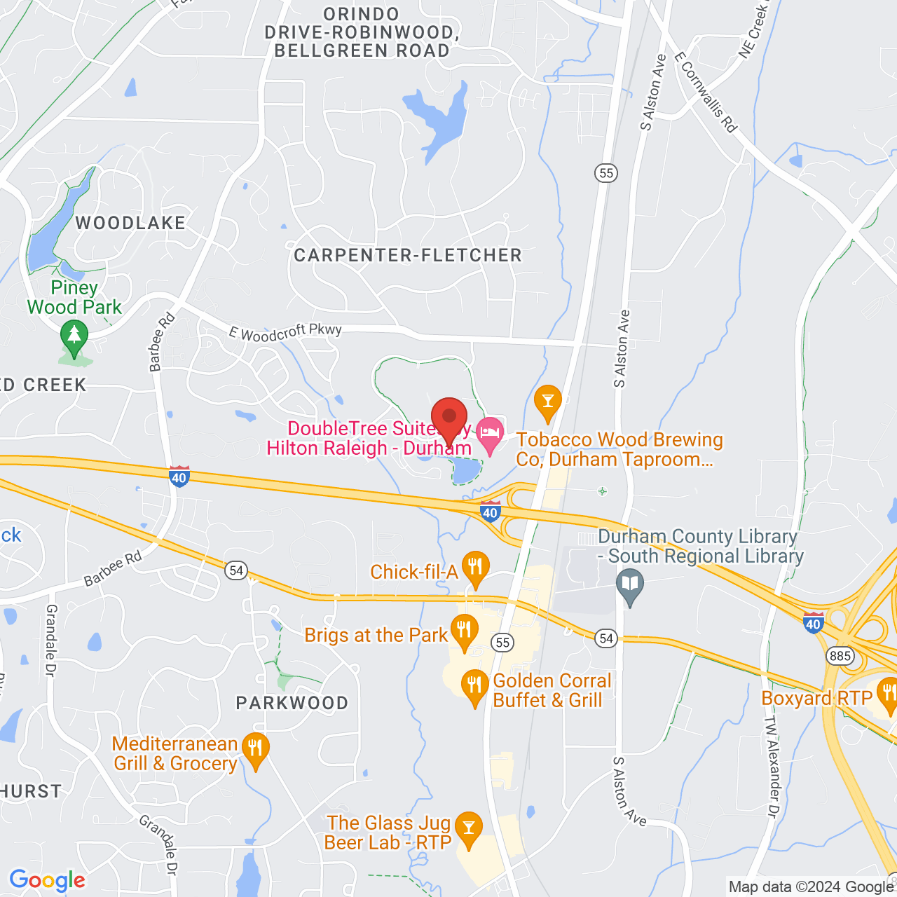 Raleigh/Durham Map