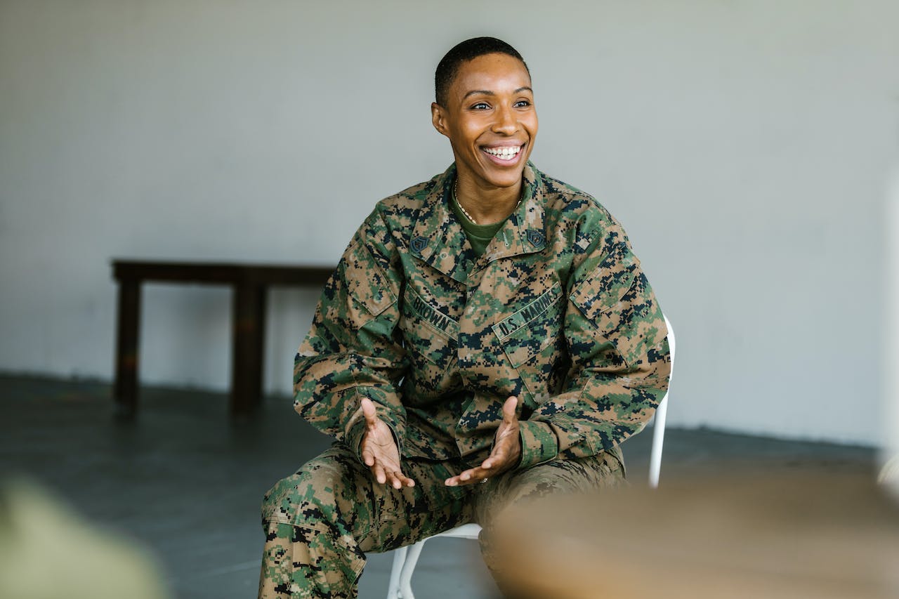 veterans military soldier smiling