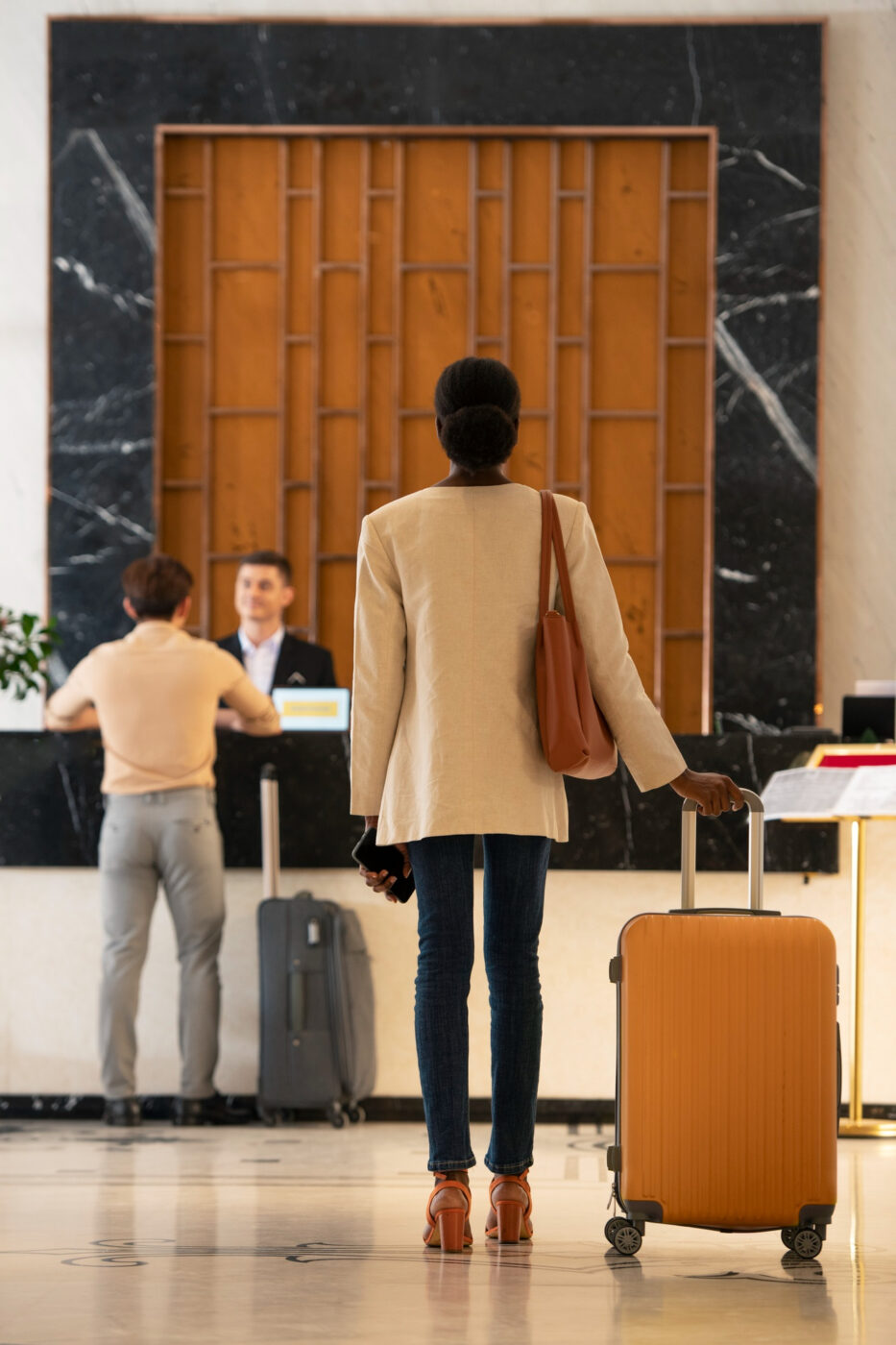 LASIK travel support program checking into hotel