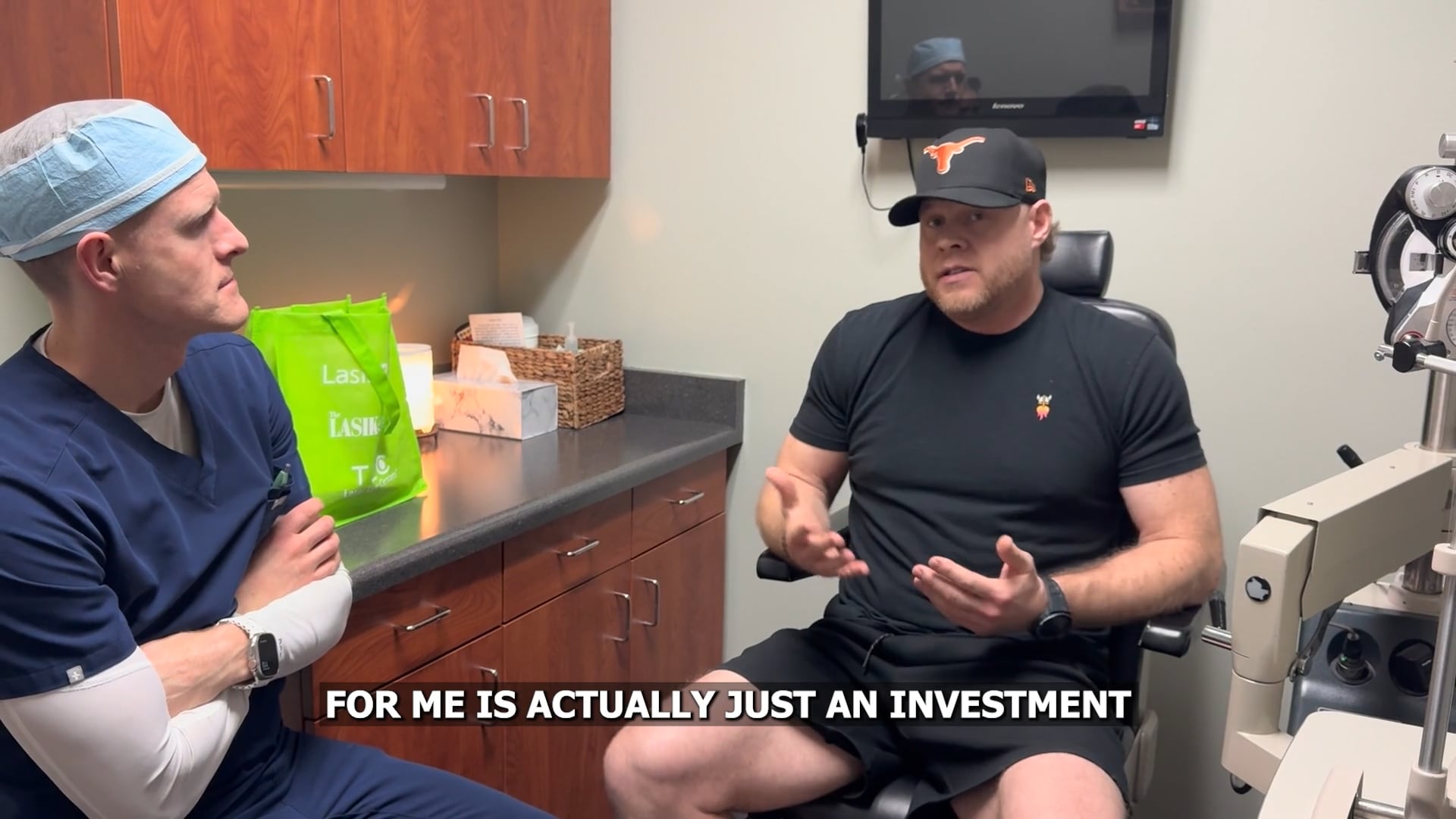 MMA coach and UFC trainer experiencing LASIK surgery for clearer vision and peak performance