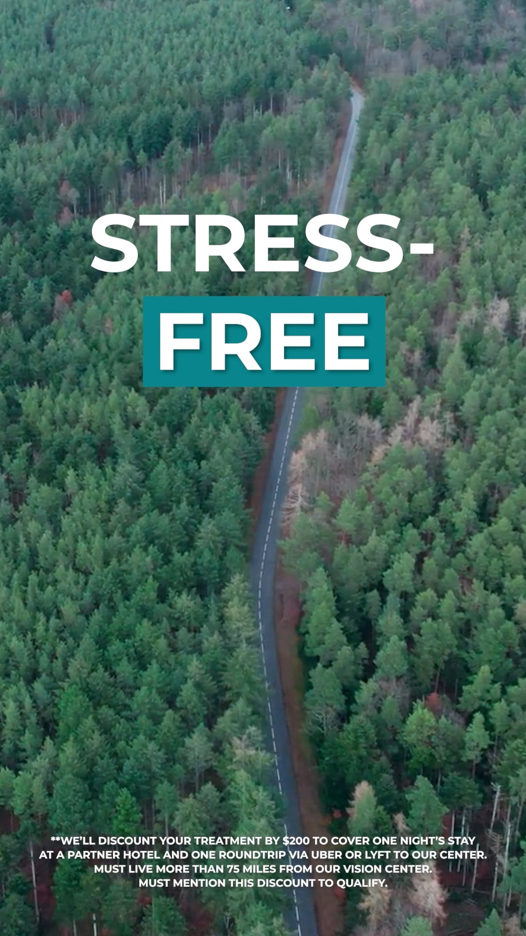 The LASIK Vision Institute travel program for stress-free one-day LASIK treatment including hotel and transportation